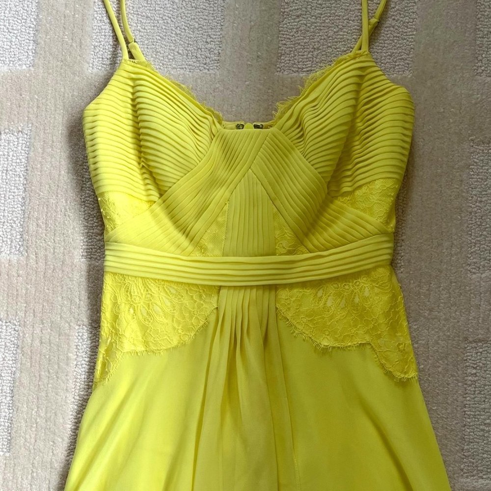 Yellow BCBG party dress